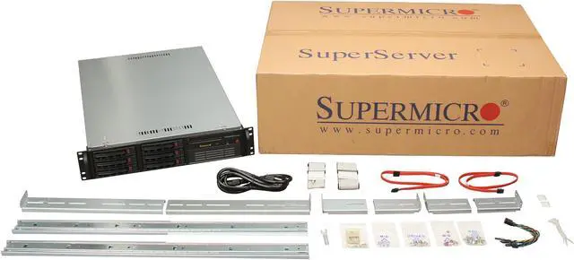 Alt view image 7 of 7 - SUPERMICRO CSE-822T-400LPB Black 2U Rackmount Server Case 400W Power Supply w/ PFC 1 External 5.25" Drive Bays