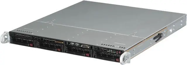 Main image of SUPERMICRO SuperChassis CSE-813MTQ-520CB Black 1U Rackmount Server Case 520W