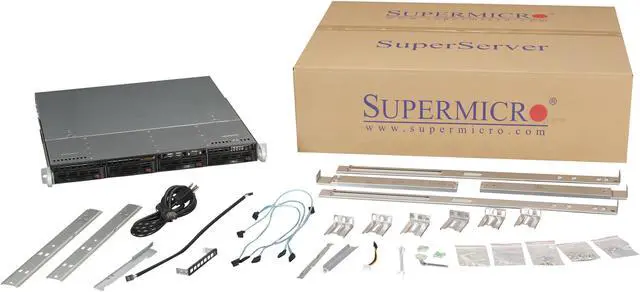 Alt view image 7 of 7 - SUPERMICRO SuperChassis CSE-813MTQ-520CB Black 1U Rackmount Server Case 520W