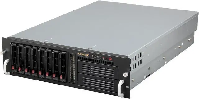 Main image of SUPERMICRO SuperChassis CSE-833T-650B Black 3U Rackmount Server Case 650W 2 External 5.25" Drive Bays