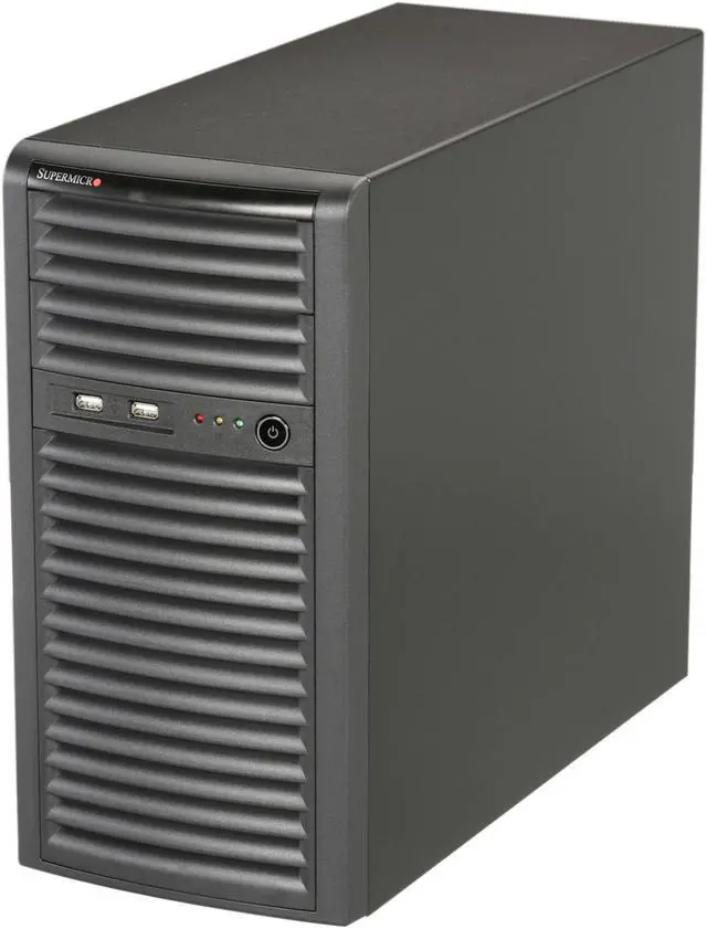 Alt view image 3 of 9 - SUPERMICRO CSE-731i-300B Black Mini-Tower Server Case