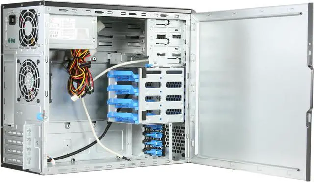 Alt view image 5 of 9 - SUPERMICRO CSE-731i-300B Black Mini-Tower Server Case