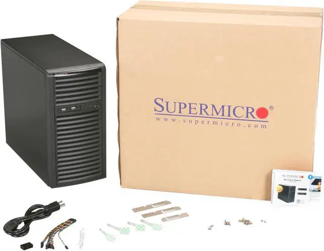 Alt view image 9 of 9 - SUPERMICRO CSE-731i-300B Black Mini-Tower Server Case
