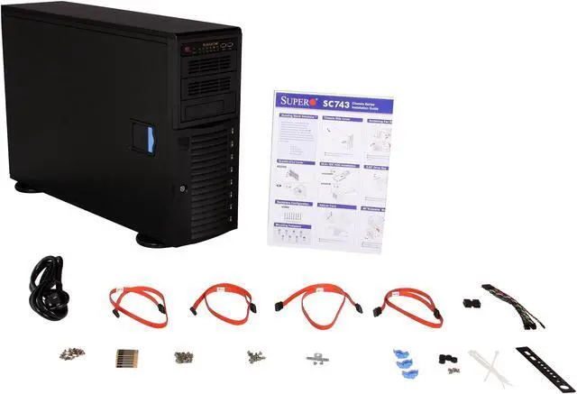Alt view image 9 of 10 - SUPERMICRO SuperChassis CSE-743T-665B Black 4U Pedestal Server Case 665W 80PLUS Bronze 2 External 5.25" Drive Bays