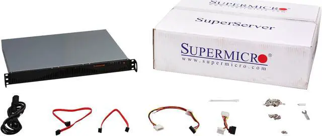 Alt view image 7 of 7 - SUPERMICRO SuperChassis CSE-512F-350B Black 1U Rackmount Server Chassis 350W