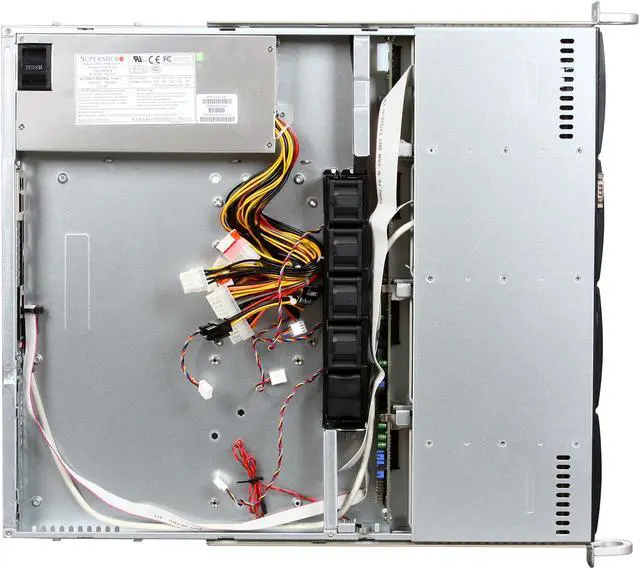 Alt view image 6 of 8 - SUPERMICRO CSE-813MTQ-350CB Black 1U Rackmount Server Chassis