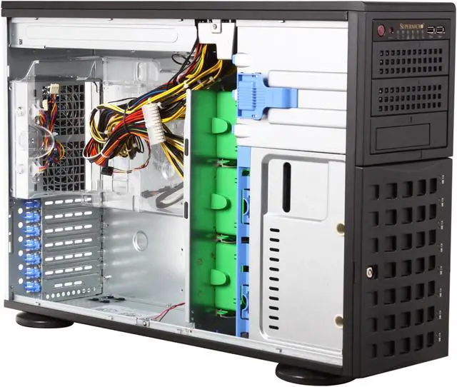 Alt view image 7 of 9 - SUPERMICRO SuperChassis CSE-745TQ-R800B Black 4U Rackmount Server Chassis 800W Redundant