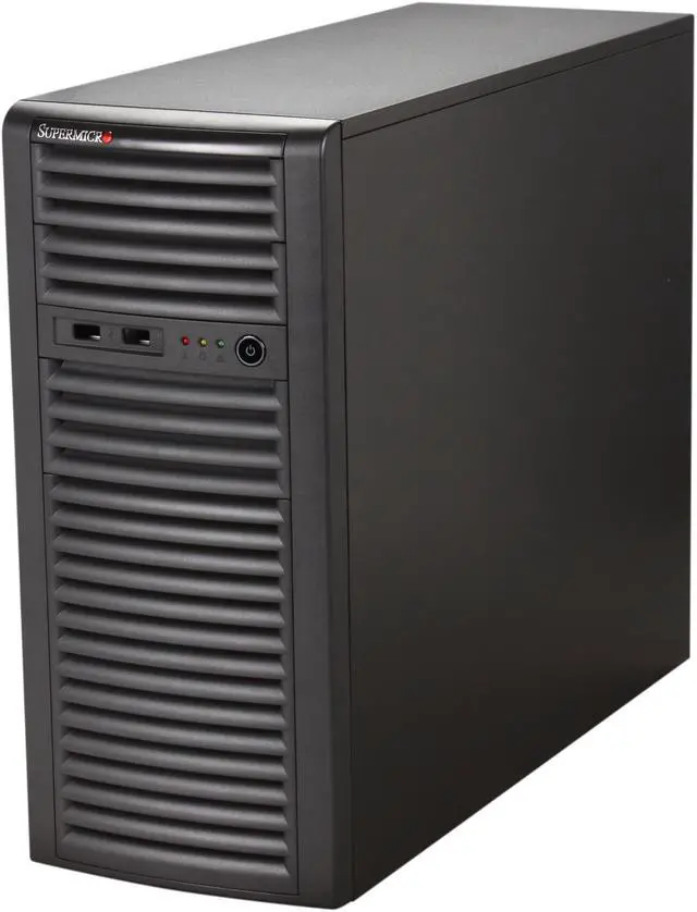 Alt view image 3 of 9 - SUPERMICRO CSE-732i-500B Black Mini-Tower Server Chassis