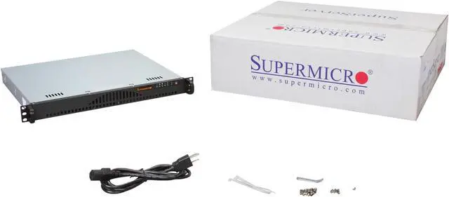 Alt view image 7 of 7 - SUPERMICRO SuperChassis CSE-512L-200B Black 1U Rackmount Server Case 200W