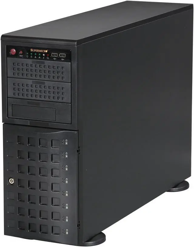 Alt view image 3 of 9 - SUPERMICRO CSE-745TQ-920B Black 4U Pedestal Server Case 920W 80Plus Platinum 2x 5.25" Peripheral Drive Bay 1x 5.25" Bay that fits 3.5" bay devices External 5.25" Drive Bays