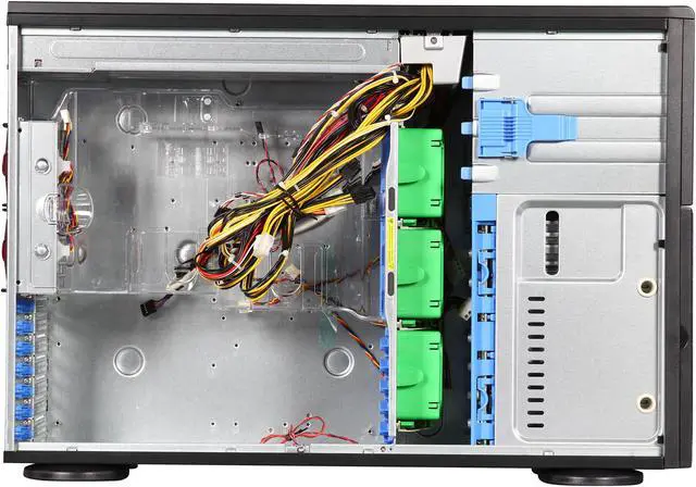 Alt view image 6 of 9 - SUPERMICRO CSE-745TQ-920B Black 4U Pedestal Server Case 920W 80Plus Platinum 2x 5.25" Peripheral Drive Bay 1x 5.25" Bay that fits 3.5" bay devices External 5.25" Drive Bays