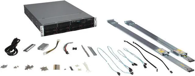 Alt view image 7 of 8 - SUPERMICRO CSE-825TQ-563LPB Black 2U Rackmount Server Case