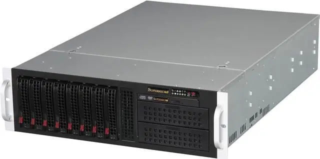 Main image of SUPERMICRO CSE-835TQ-R800B Black 3U Rackmount Server Case 800W Redundant 2 External 5.25" Drive Bays