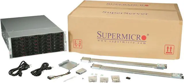 Alt view image 7 of 7 - SUPERMICRO CSE-846E16-R1200B Black 4U Rackmount Server Case 1200W Redundant