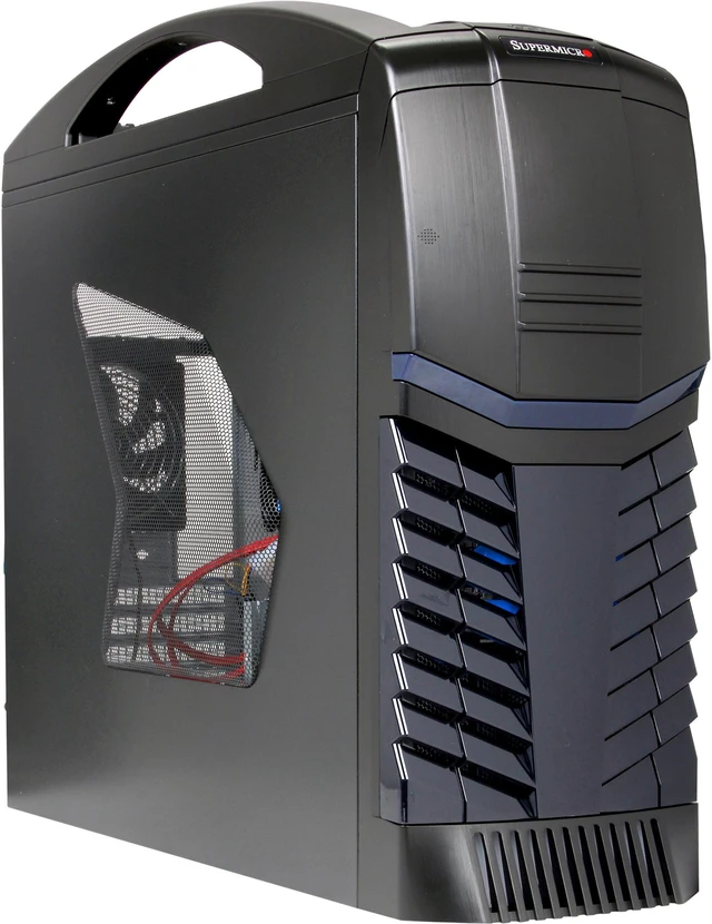 Supermicro Pc Case Rear SUPERMICRO SuperChassis CSE-732G-000B Black Mid-Tower Gaming Case ...