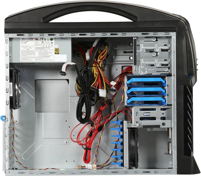 Supermicro Pc Case Rear SUPERMICRO SuperChassis CSE-732G-903B Black Mid-Tower Gaming Case ...