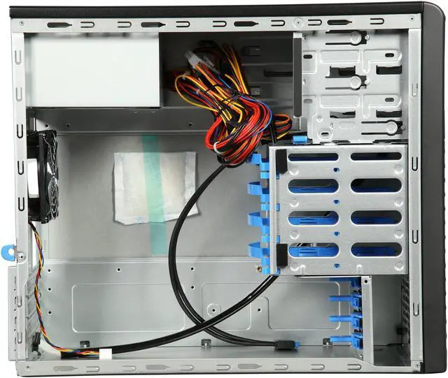 Alt view image 6 of 9 - SUPERMICRO CSE-731i-403B Black Mini-Tower Server Chassis 400W Gold Level Certified High-Efficiency Power Supply 2 External 5.25" Drive Bays