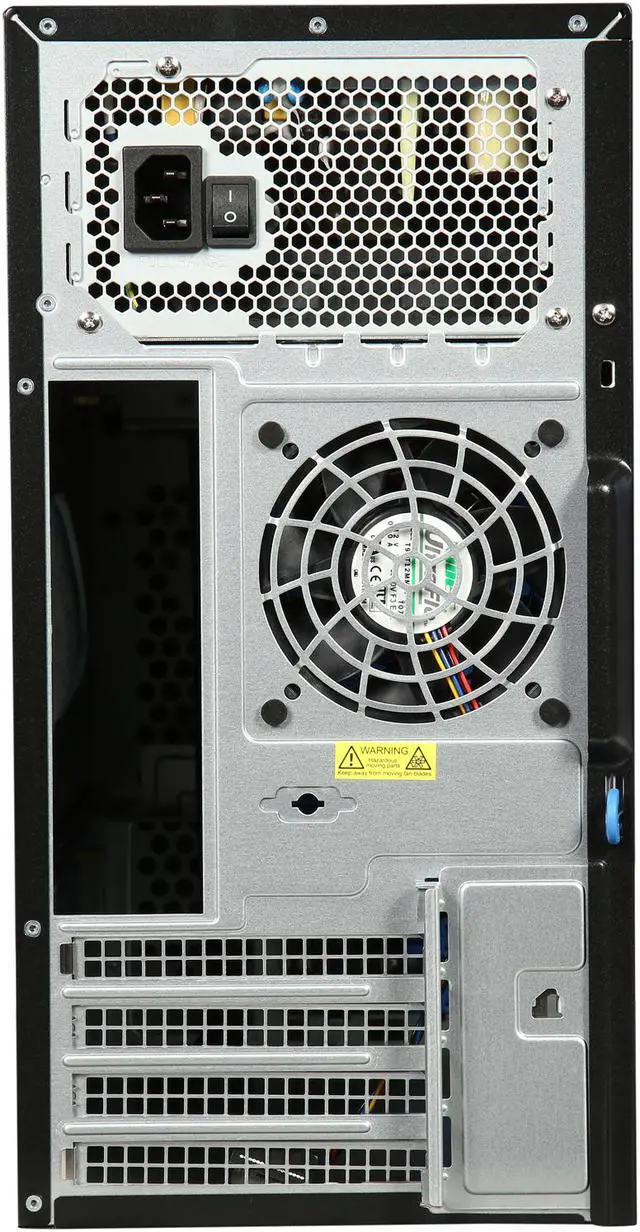 Alt view image 8 of 9 - SUPERMICRO CSE-731i-403B Black Mini-Tower Server Chassis 400W Gold Level Certified High-Efficiency Power Supply 2 External 5.25" Drive Bays