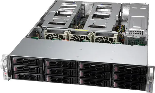 Main image of SUPERMICRO SuperChassis CSE-LA26AC12-R1K23AW Silver 2U Desktop Server Case 1200W Redundant