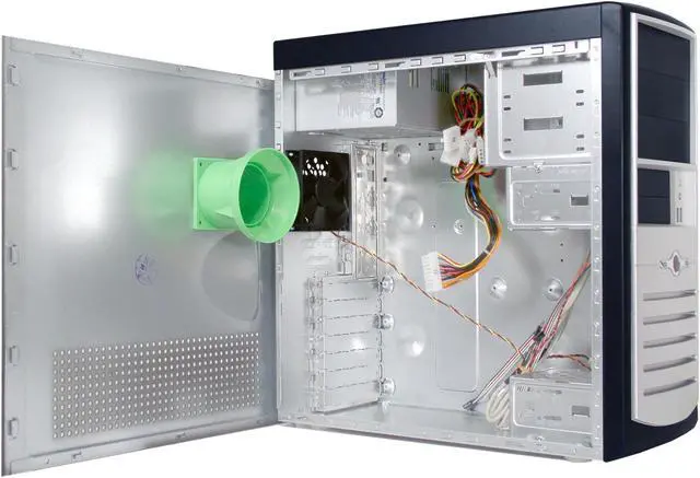 Alt view image 6 of 13 - Foxconn TS-1 300W Black/Silver Steel ATX Mid Tower Computer Case 300W Power Supply