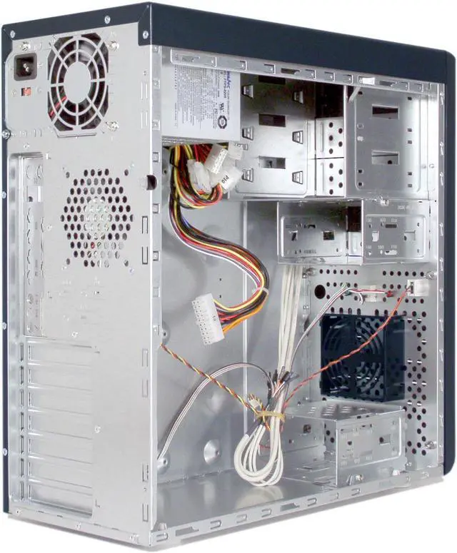 Alt view image 9 of 13 - Foxconn TS-1 300W Black/Silver Steel ATX Mid Tower Computer Case 300W Power Supply