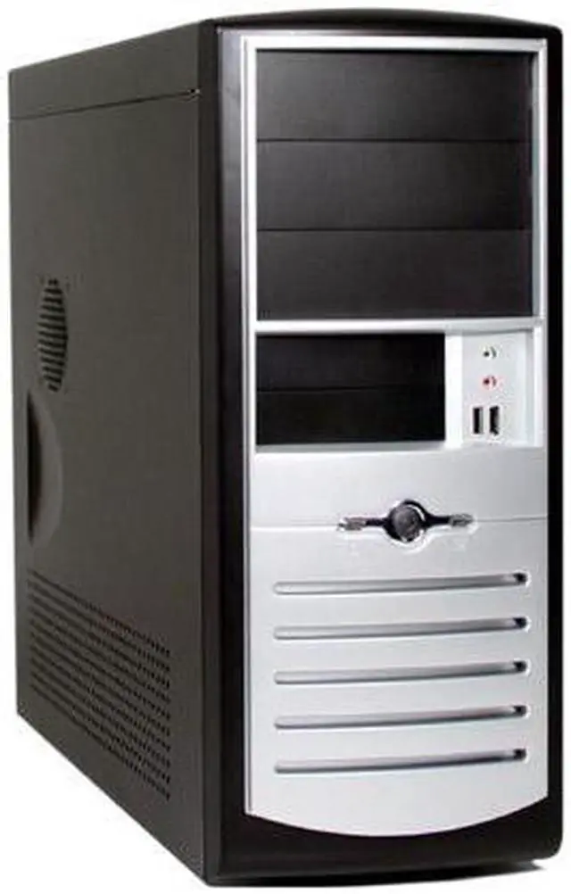 Main image of Foxconn TS-1 300W Black/Silver Steel ATX Mid Tower Computer Case 300W Power Supply