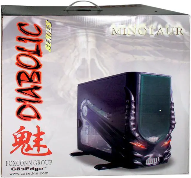 Alt view image 3 of 3 - Foxconn Diabolic TH202 Blue/Black Steel ATX Mid Tower Computer Case 400W Power Supply