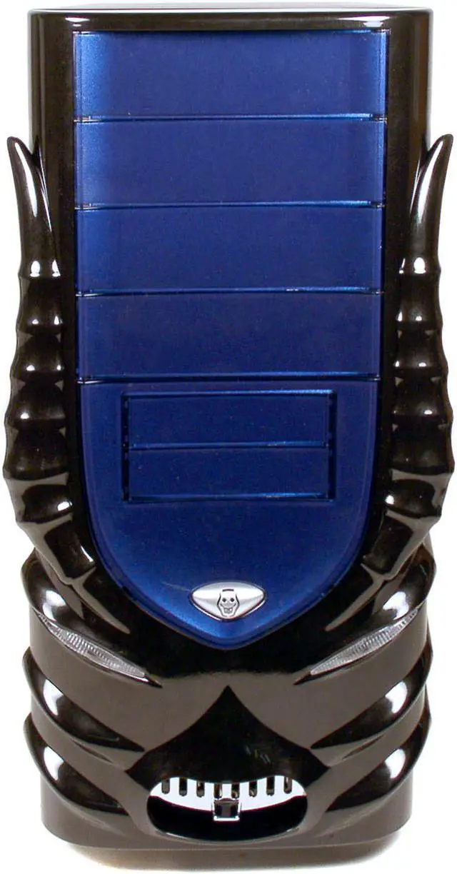 Main image of Foxconn Diabolic TH202 Blue/Black Steel ATX Mid Tower Computer Case 400W Power Supply