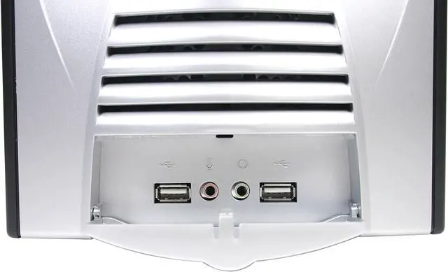 Alt view image 3 of 7 - Foxconn TK-09 2-Tone Steel / Plastic ATX Mid Tower Computer Case 300W Power Supply