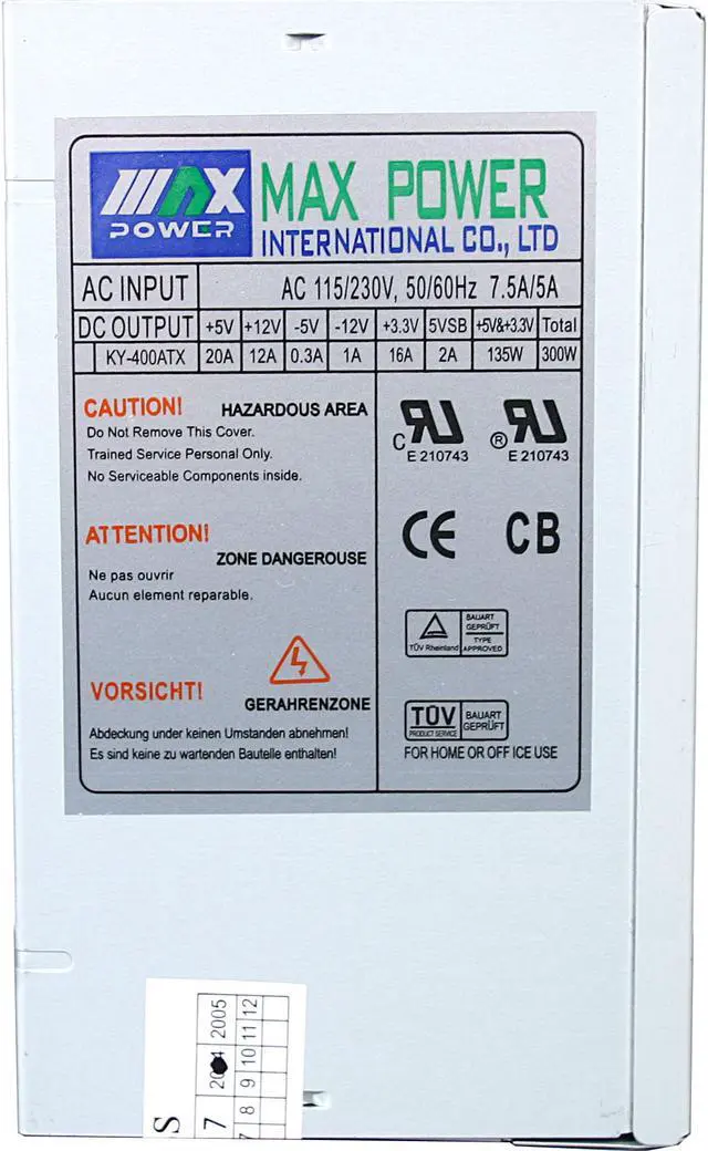 Alt view image 6 of 7 - Foxconn TK-09 2-Tone Steel / Plastic ATX Mid Tower Computer Case 300W Power Supply