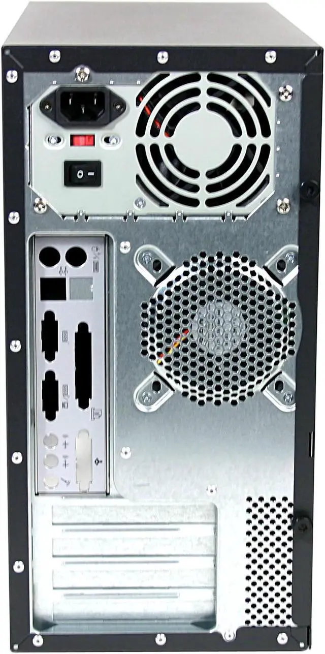 Alt view image 6 of 14 - Foxconn 3GT3GTW001-V-CA400 Black/Silver Steel MicroATX Mini Tower Computer Case 300W Power Supply tool-less deisgn
