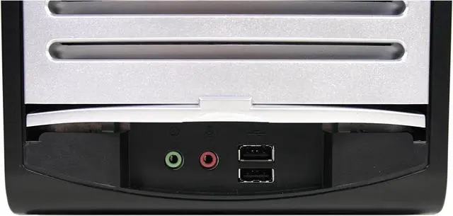 Alt view image 4 of 14 - Foxconn 3GT3GTW001-V-CA400 Black/Silver Steel MicroATX Mini Tower Computer Case 300W Power Supply tool-less deisgn