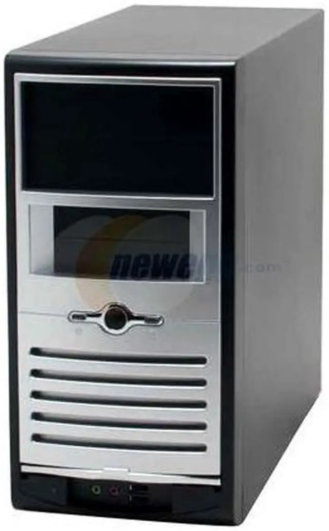 Alt view image 2 of 14 - Foxconn 3GT3GTW001-V-CA400 Black/Silver Steel MicroATX Mini Tower Computer Case 300W Power Supply tool-less deisgn