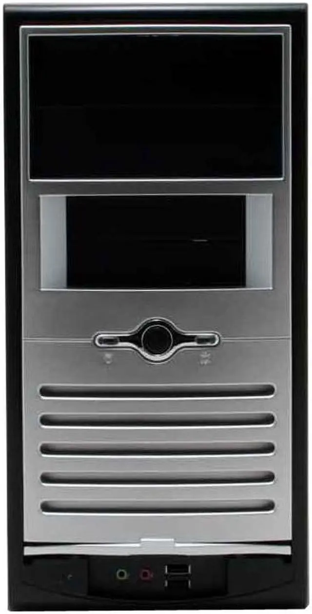 Alt view image 3 of 14 - Foxconn 3GT3GTW001-V-CA400 Black/Silver Steel MicroATX Mini Tower Computer Case 300W Power Supply tool-less deisgn