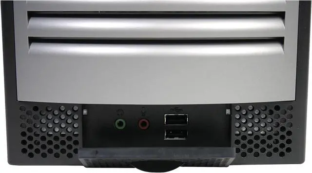 Alt view image 3 of 7 - Foxconn 3GTW-02 Black/Grey Silver 0.7mm SGCC Micro ATX Mini Tower Computer Case 300W Power Supply