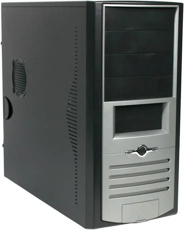 Main image of Foxconn 3GTH-001 Black/Silver Steel ATX Mid Tower Computer Case 300W Power Supply