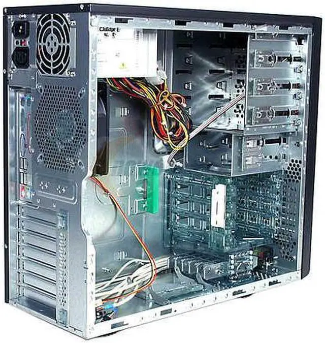 Alt view image 4 of 7 - Foxconn 3GTH-001 Black/Silver Steel ATX Mid Tower Computer Case 300W Power Supply