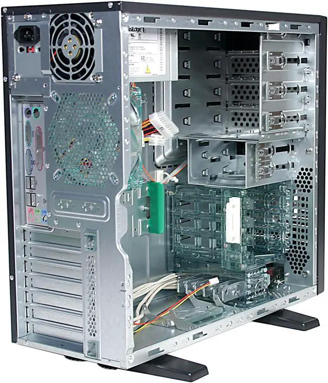 Alt view image 5 of 6 - Foxconn 3GTH-002 Black/Silver Steel ATX Mid Tower Computer Case 300W Power Supply