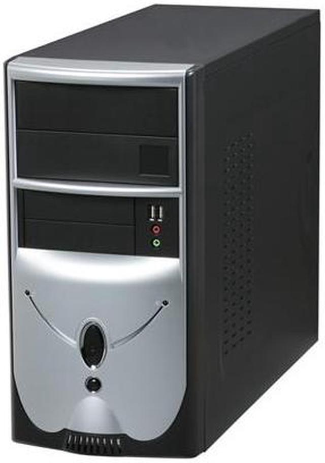Alt view image 3 of 12 - Foxconn 436+ISO400 Black / Silver Steel Micro ATX Mini Tower Computer Case 300W Power Supply