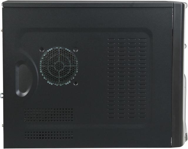 Alt view image 4 of 12 - Foxconn 436+ISO400 Black / Silver Steel Micro ATX Mini Tower Computer Case 300W Power Supply