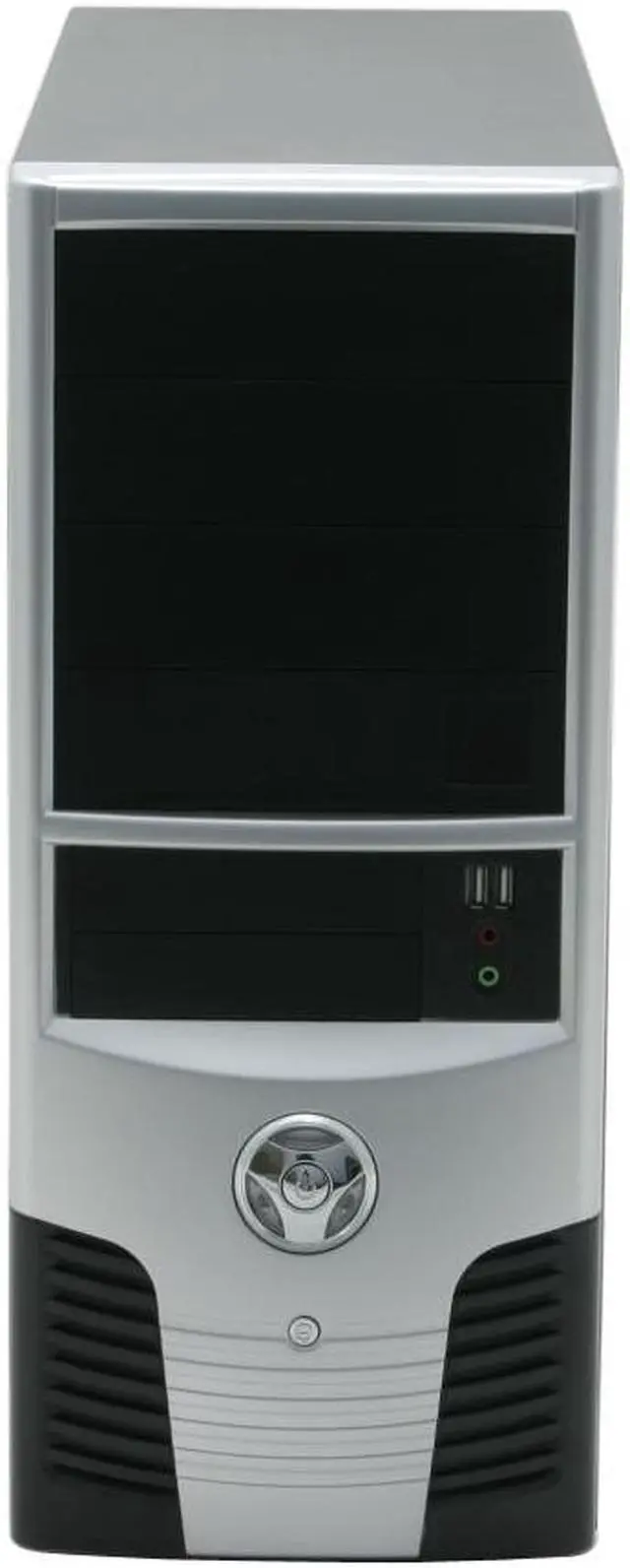 Alt view image 2 of 14 - Foxconn TLA+624-CA400 Black/ Silver Steel ATX Mid Tower Computer Case 300W Power Supply tool-less design