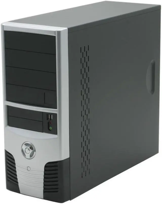 Alt view image 3 of 14 - Foxconn TLA+624-CA400 Black/ Silver Steel ATX Mid Tower Computer Case 300W Power Supply tool-less design