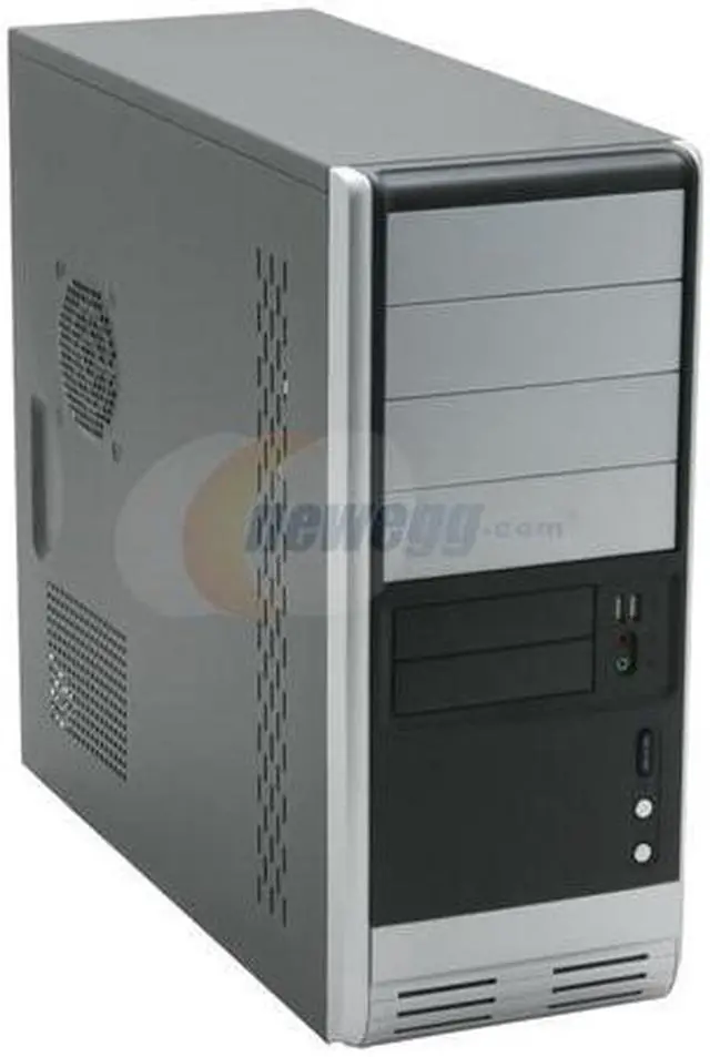 Main image of Foxconn TLA473 Black/Silver Steel ATX Mid Tower Computer Case Peak Power: 350W, Max Power: 250W Power Supply