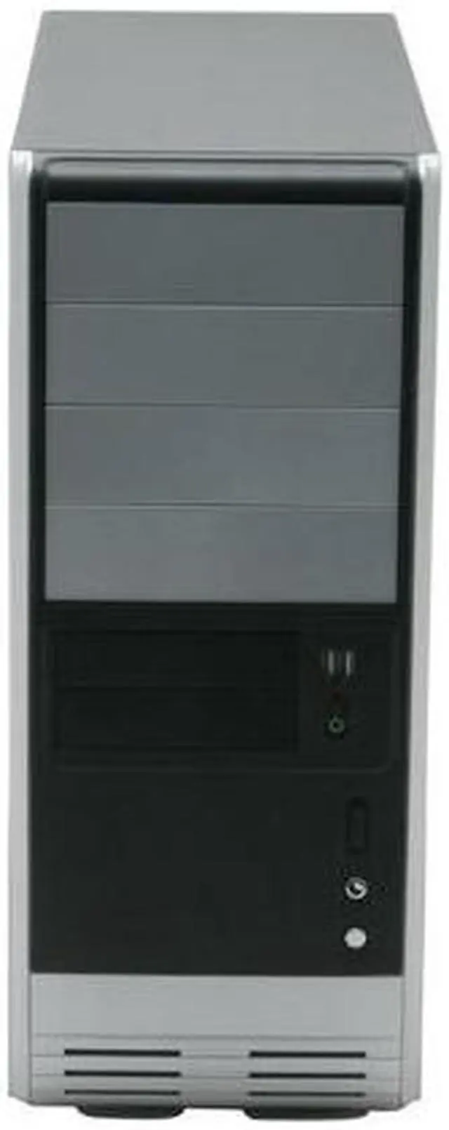 Alt view image 2 of 10 - Foxconn TLA473 Black/Silver Steel ATX Mid Tower Computer Case Peak Power: 350W, Max Power: 250W Power Supply