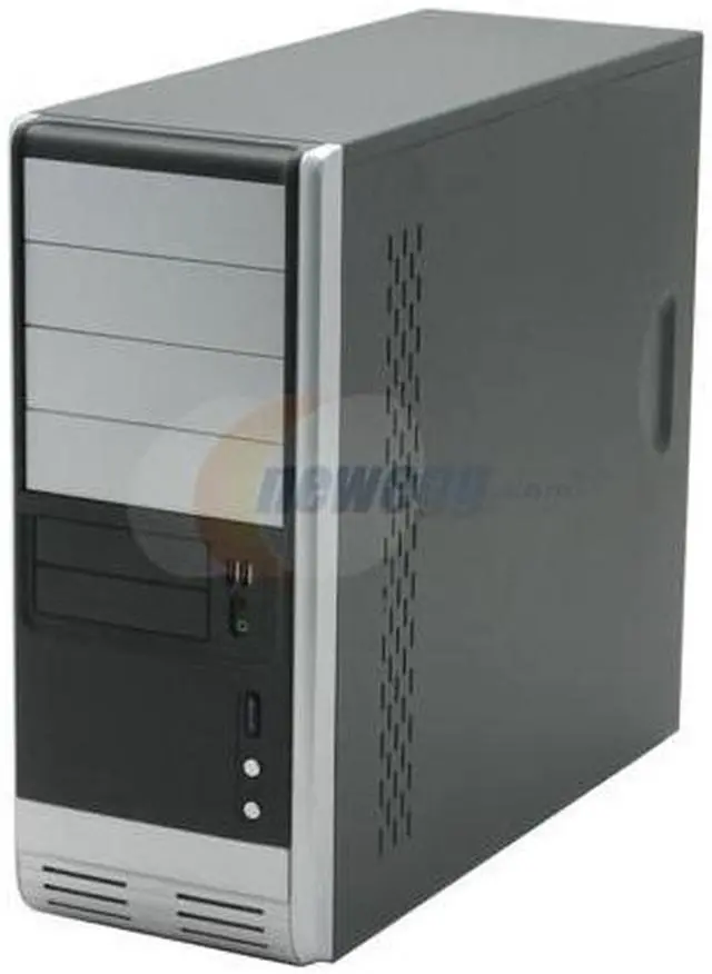 Alt view image 3 of 10 - Foxconn TLA473 Black/Silver Steel ATX Mid Tower Computer Case Peak Power: 350W, Max Power: 250W Power Supply