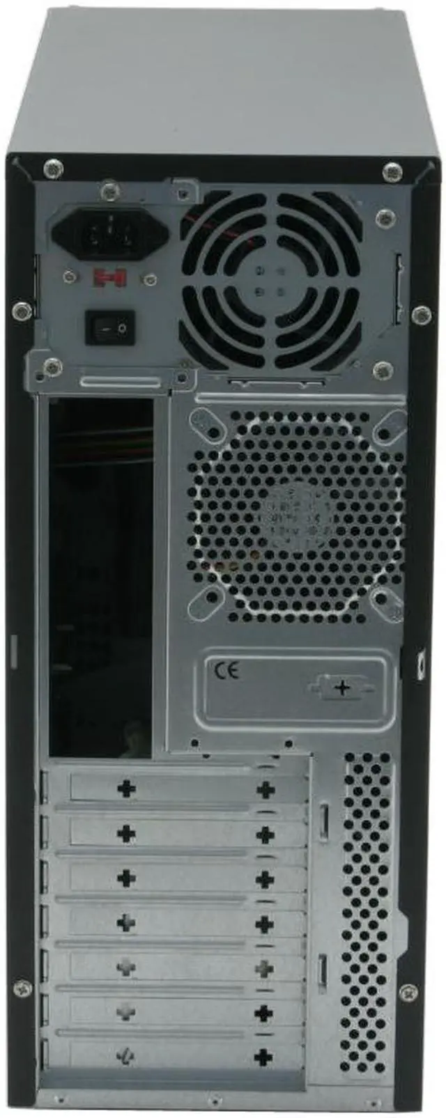 Alt view image 5 of 10 - Foxconn TLA473 Black/Silver Steel ATX Mid Tower Computer Case Peak Power: 350W, Max Power: 250W Power Supply