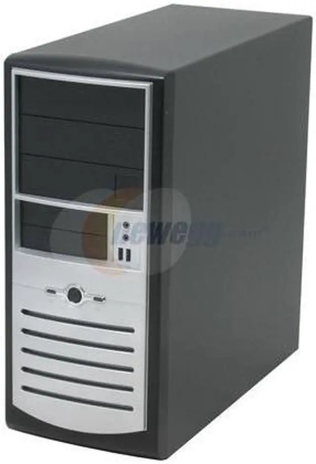 Alt view image 2 of 15 - Foxconn TS001-V-A300A Black/ Silver Steel ATX Mid Tower Computer Case SPI ATX 2.0 300W Power Supply S-ATA ready tool-less design