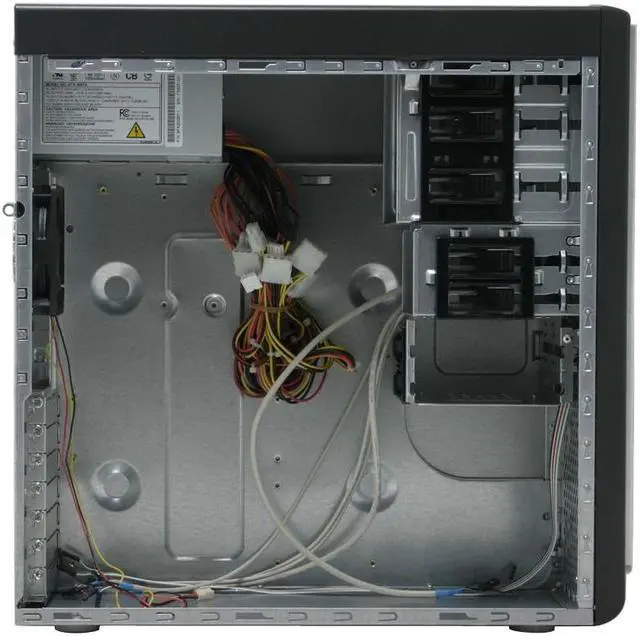 Alt view image 9 of 15 - Foxconn TS001-V-A300A Black/ Silver Steel ATX Mid Tower Computer Case SPI ATX 2.0 300W Power Supply S-ATA ready tool-less design