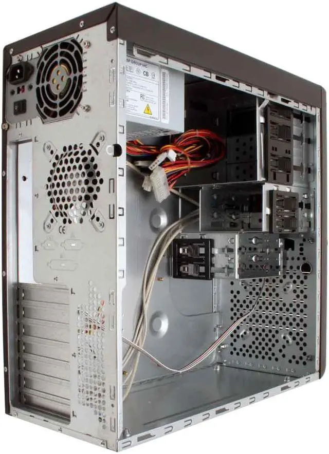 Alt view image 10 of 15 - Foxconn TS001-V-A300A Black/ Silver Steel ATX Mid Tower Computer Case SPI ATX 2.0 300W Power Supply S-ATA ready tool-less design