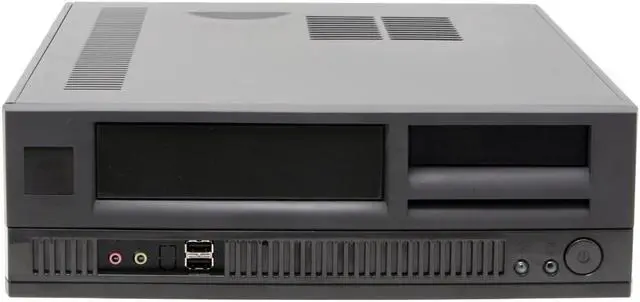 Alt view image 3 of 13 - Foxconn DH153C-CF300K Steel MicroATX Slim Desktop Computer Case 300W Power Supply